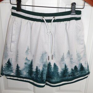Kinetic Kings Fundamental Active Mesh Gym/Basketball Shorts Tree AOP Small -4.5"